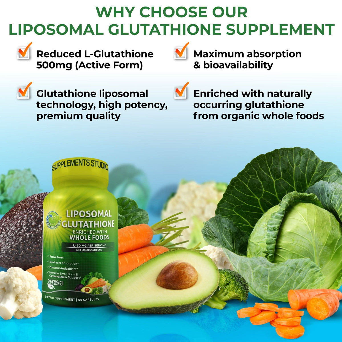 whole foods glutathione Liposomal Glutathione 500mg with Organic Whole Foods