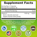Liposomal Supplements Liposomal Vitamin C Liquid Gel Capsules 1100mg - 120 Count