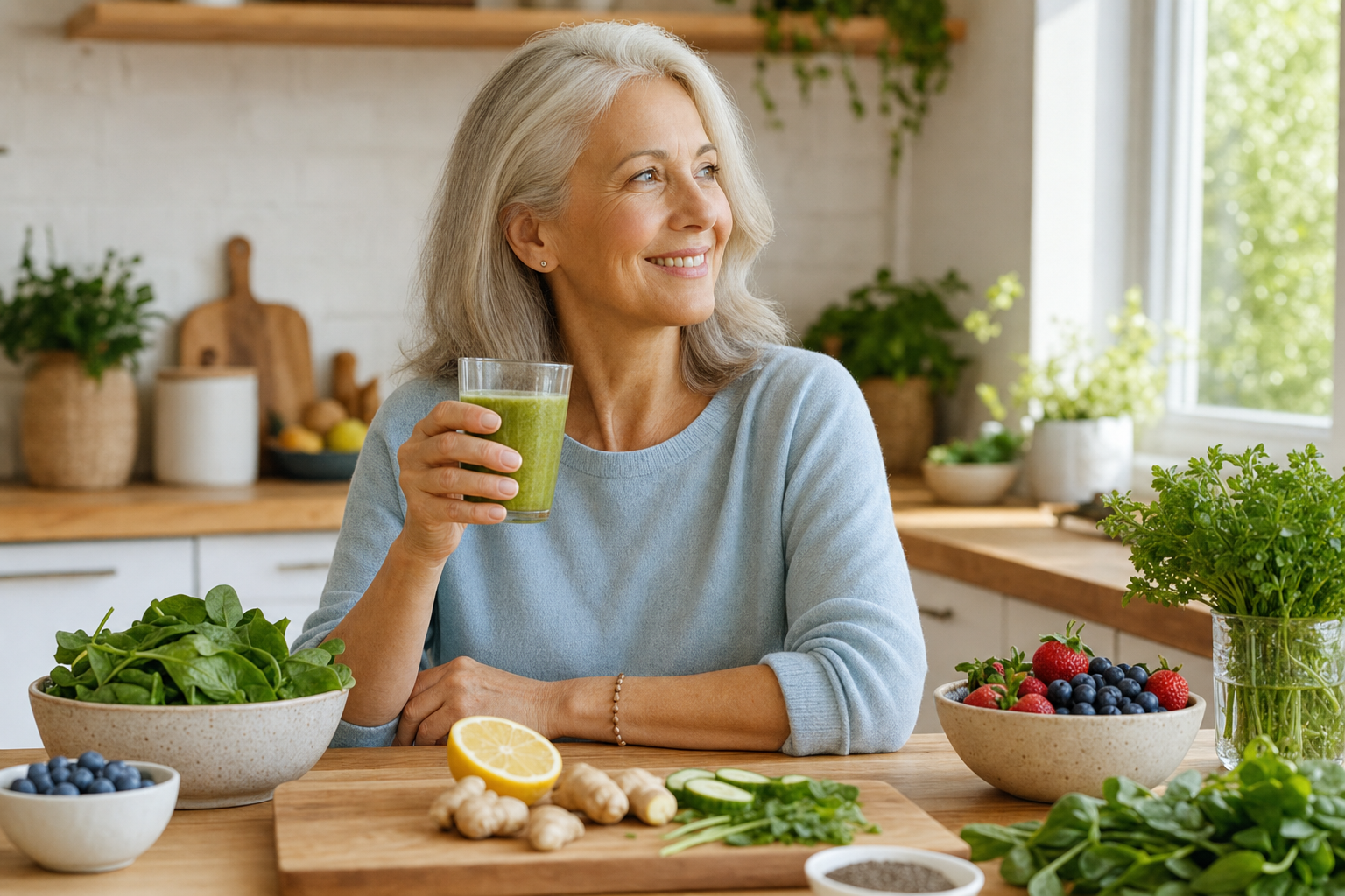 Best Vegan Daily Multivitamin for Women 50+ with Biotin, Eye and Gut Support & Superfoods for Low Energy in 50s