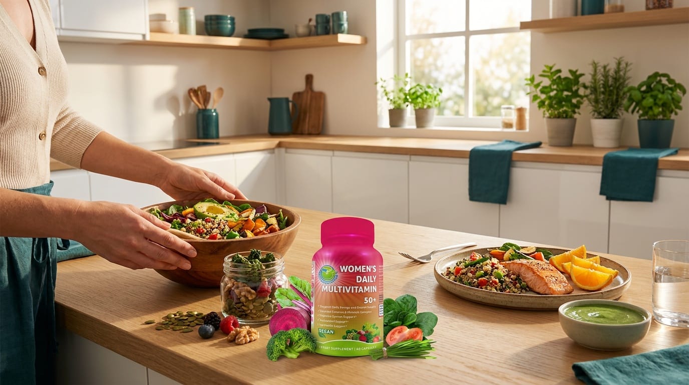 The Ultimate Vegan Multivitamin Guide for Women 50+: Biotin, Eye & Gut Support for Menopause