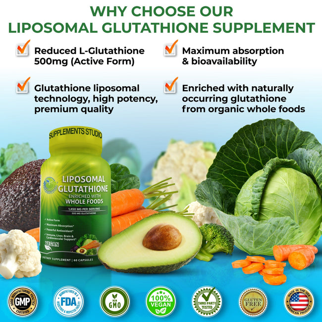 Our Liposomal Glutathione made with organic whole foods