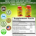 quercetin 120 count supplements facts. serving size 2 capsules. serving per container 60. 