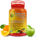 quercetin with bromelain, vitamin c, zinc enriched with whole foods - 180 count - vegan