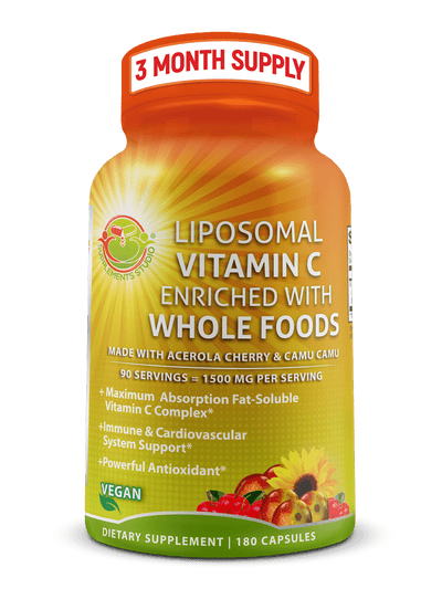 Liposomal Supplements Liposomal Vitamin C Powder Capsules 1500mg - 180 Count