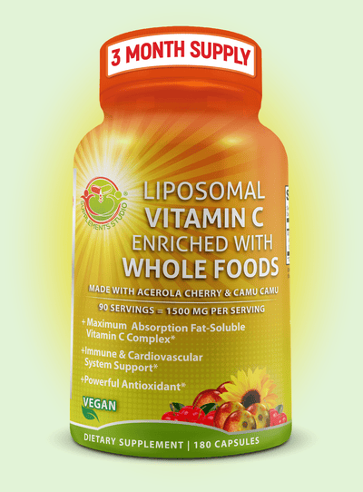 Liposomal Supplements Liposomal Vitamin C Powder Capsules 1500mg - 180 Count