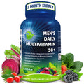 Vegan Daily Multivitamin for Men 50+ with Saw Palmetto, Biotin, Eye Support & Superfoods