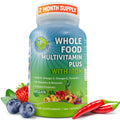 Whole Food Multivitamin 180 Count Vegan Whole Food Multivitamin with Iron for Women and Men